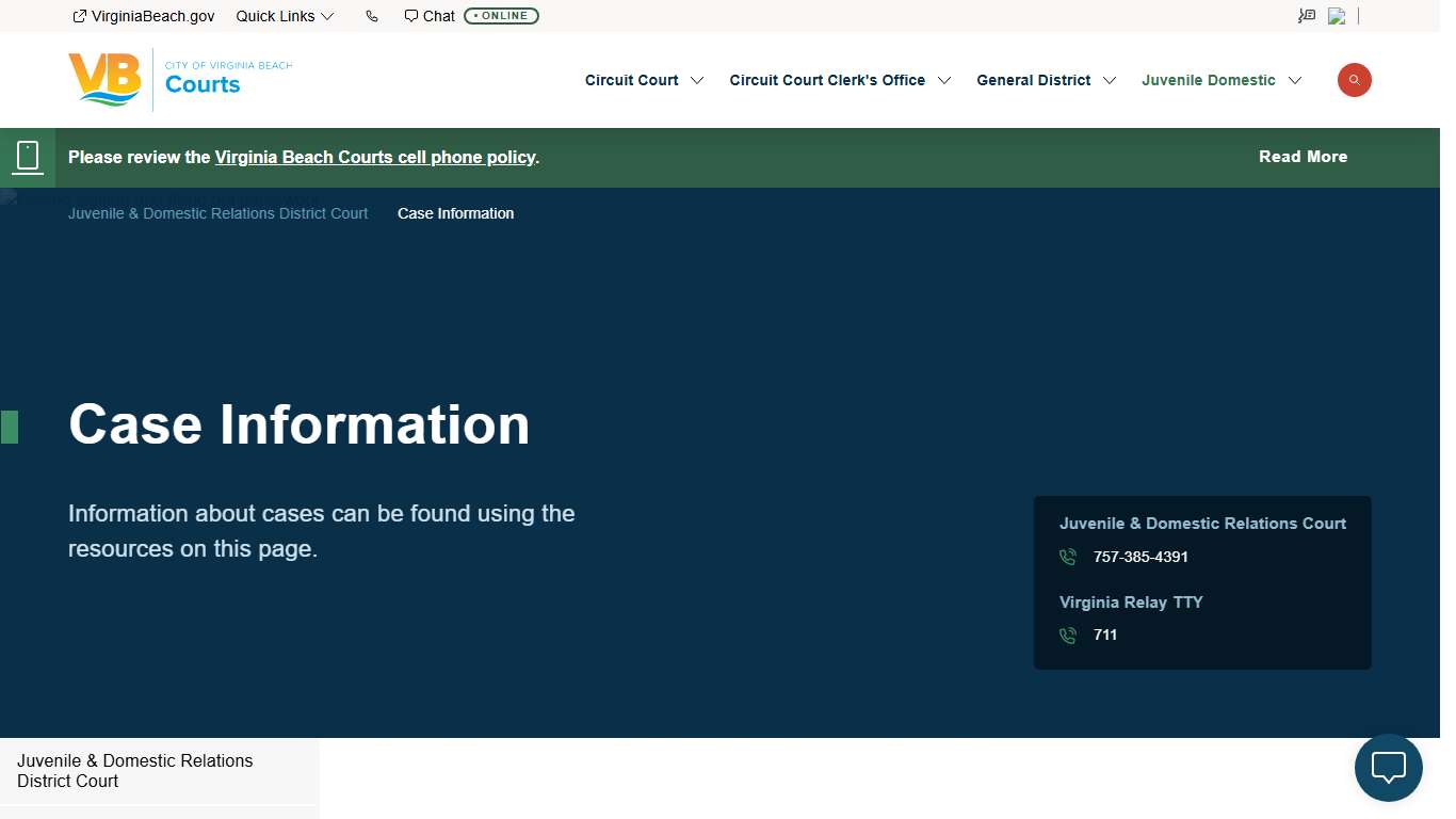 Case Information | City of Virginia Beach