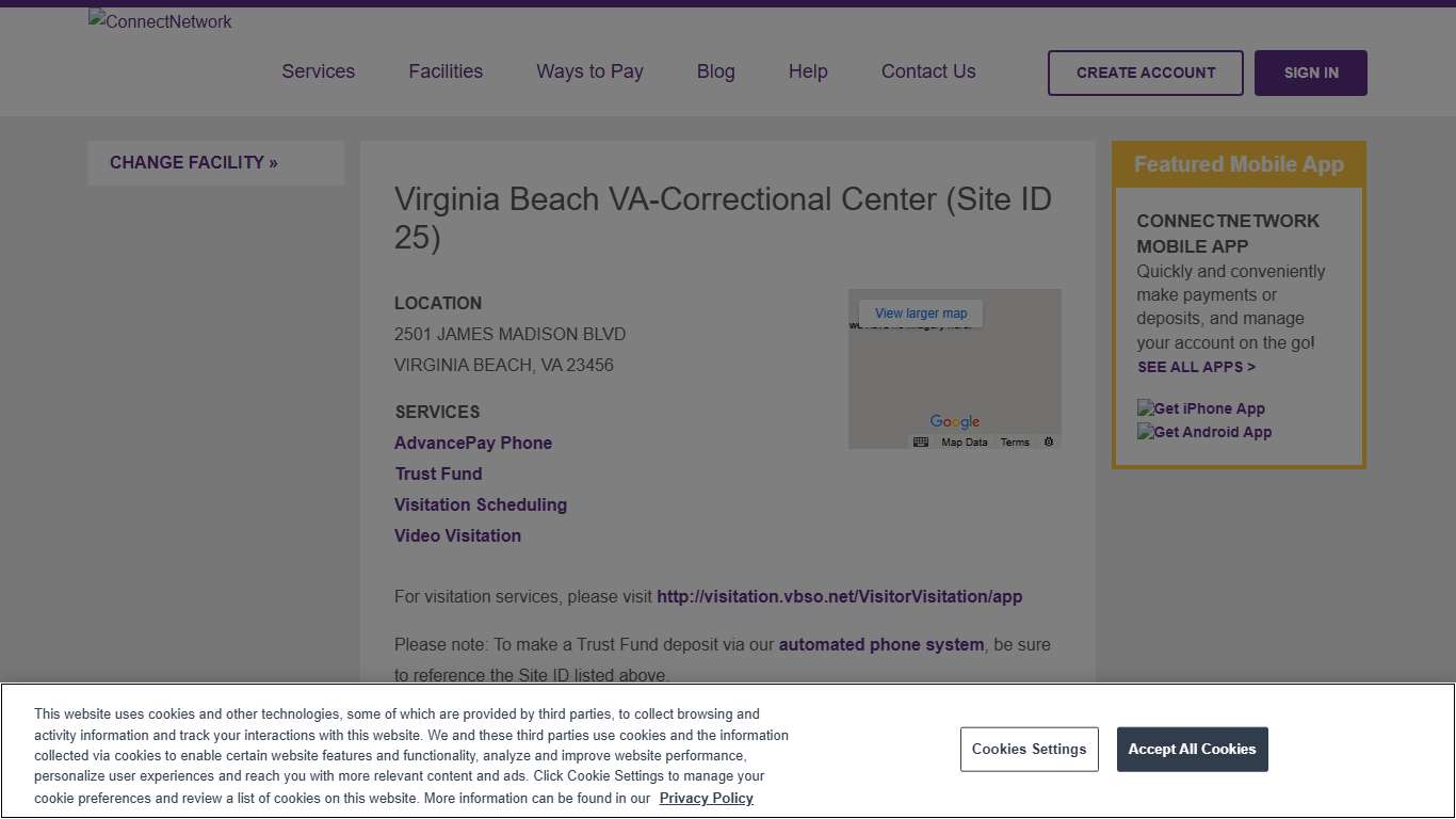 Virginia Beach VA-Correctional Center | ConnectNetwork